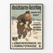 Vintage poster for Christmas and New Year postcard exhibition