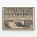 Poster Linocut of Apollo and Marsyas - Graphic Wall Decoration — framed artwork on a wall