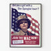 Vintage militair vrouwelijk poster Ster-Spangled Hart