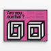 Poster ontwerp 'Are You Normal?' Kunstoptiek en typografie — ingelijst kunstwerk aan de muur