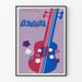 Decoratief Poster Atchafalaya met Kleurrijke Gitaar