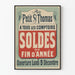 Vintage poster Eindejaarsuitverkoop bij Petit St Thomas