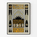 Vintage reclameposter met drukinkt, letterpress en lithografie
