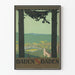 Vintage poster Baden Baden landschap ingelijst