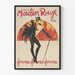 Decorative Poster of the Moulin Rouge Ball in Paris with a Woman and Feather