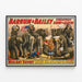 Barnum & Bailey Circus Poster with Elephants and Miss Amy Dupont — framed artwork on a wall