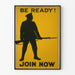 Vintage militair poster "Wees klaar! Doe nu mee"