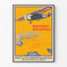 Vintage Swiss aviation poster - Used by air route