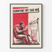 Vintage Anti-Communist Propaganda Poster in Red and Black