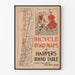Vintage poster Harper's Round Table fietskaart