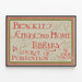 Vintage Poster of Blackie's School and Home Library — framed artwork on a wall