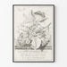 Vintage botanical poster with butterfly and detailed flowers