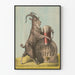 Vintage Bock Bier poster with goat and barrel