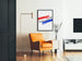 Decoratieve poster Boekenweek '89 met strakke grafische vormgeving
