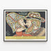Vintage poster of the Boer board game in Rooiniekspel — framed artwork on a wall