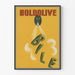 Vintage poster in Boldolive style Art Deco