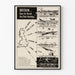 Vintage wall poster of British aerial bombardments in 1940