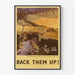 Vintage Britse veldkanonnen in actie poster