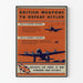 Vintage poster of the British Air Force Spitfire and Stirling