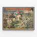 Vintage Buffalo Bill's Wild West Poster - Scene of the Cuban Insurgents' Battle — framed artwork on a wall