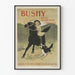 Vintage Bushy poster with child on horseback and dog
