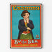 Vintage poster By the Sea with Charlie Chaplin