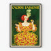 Vintage poster Cachou Lajaunie vrouw rokend art deco