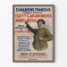 Vintage militaire wervingsposter 150e Carabiniers Mont Royal