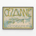 Vintage tentoonstellingposter van Cézanne met bladdecoratie — ingelijst kunstwerk aan de muur
