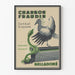 Vintage reclameposter Charbon Fraudin Belladoné