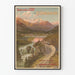 Vintage poster of the Eastern Railway High Engadine - Samaden and St. Moritz