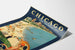 Vintage Chicago Poster - De Vakantiestad - Retro Muurdecoratie