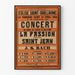 Vintage concert poster Saint-Guillaume Church Strasbourg 1933