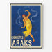 Vintage poster Cigarettes Araks with dancer in yellow dress