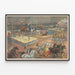 Vintage Circus Poster with Acrobats and Animals — framed artwork on a wall