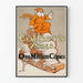 Vintage Kerstposter met Kerstman in slee