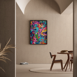 Pop Art Affiche - Chromatische Explosie