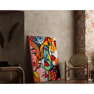 Pop Art Poster - Fragmentierte Gesichter