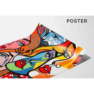 Pop Art Poster - Fragmentierte Gesichter
