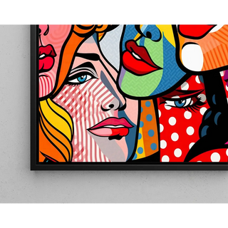Pop Art Poster - Fragmentierte Gesichter