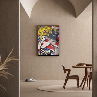 Pop Art-poster, getiteld - Schoonheid in Beweging