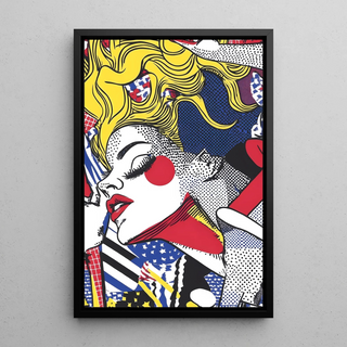 Pop Art-poster, getiteld - Schoonheid in Beweging