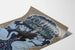 Vintage wanddecoratie poster met zwanen en schoen "Columb"