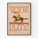 Vintage militair poster Come On Boys Do Your Duty