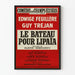 Poster for the Théâtre Le Bateau for Lipaïa - Comédie des Champs-Élysées