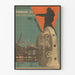 Soviet wall decoration poster of electrification and communist power