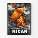 Vintage poster Nican tabletten herfstbladeren
