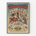 Vintage poster van concert bij Ambassadeurs met illustraties van speelkaarten