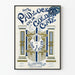 Vintage poster Dars'a Padlock op de Golden Gate