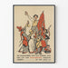 Vintage poster supporting Volksherstel with medieval characters
